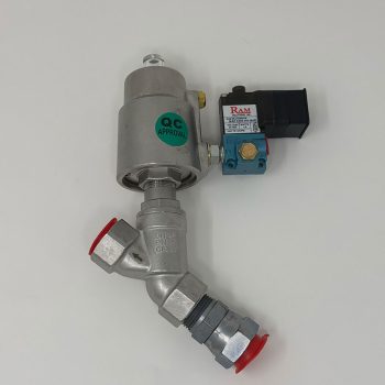 3/4" NPT Pneumatic Angle Seat Valve Assembly